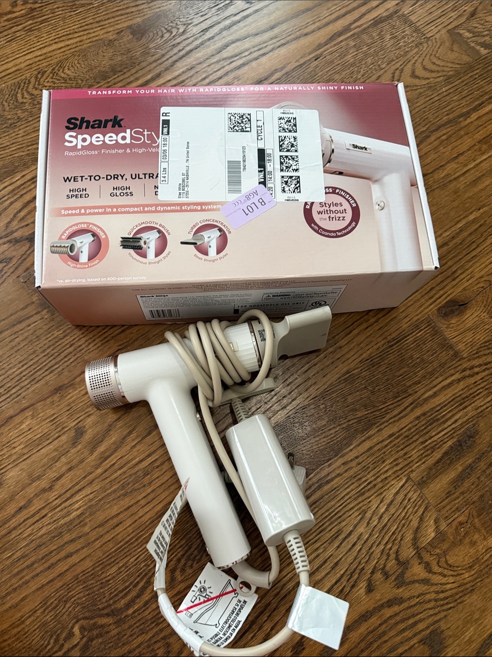 Shark SpeedStyle Compact Hair Dryer - White